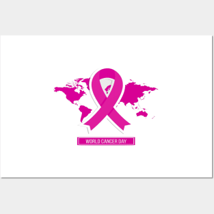 In October We Wear Pink Breast Cancer Awareness Survivor Posters and Art